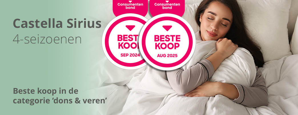 Een hoofdkussen en een dekbed voor elk type slaper Sirius 4-seizoenen dekbed