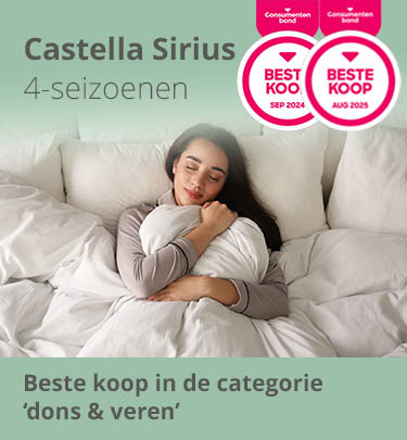 Een hoofdkussen en een dekbed voor elk type slaper Castella Homepage banner Mobile